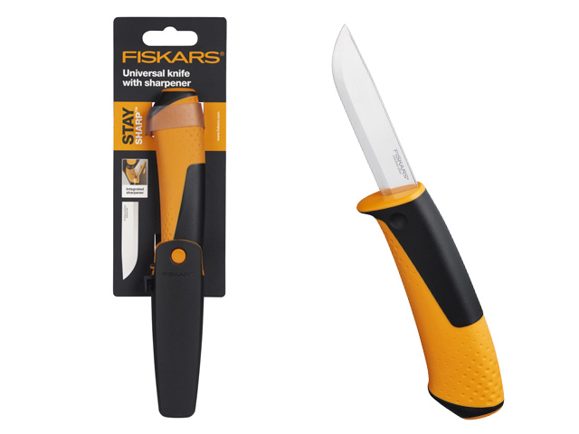 Нож универсальный с точилкой FISKARS Нож универсальный с точилкой FISKARS