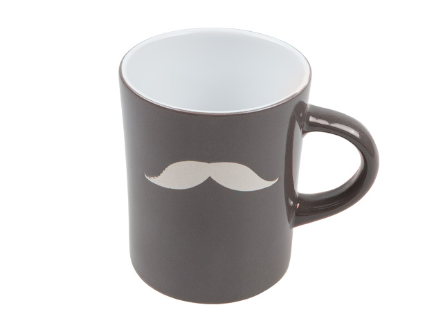 Кружка керамическая, 240 мл, серия Bigote, темно-серая, PERFECTO LINEA Кружка керамическая, 240 мл, серия Bigote, темно-серая, PERFECTO LINEA