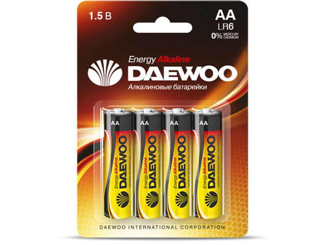 Батарейка AA LR6 1,5V alkaline BL-4шт DAEWOO ENERGY Батарейка AA LR6 1,5V alkaline BL-4шт DAEWOO ENERGY