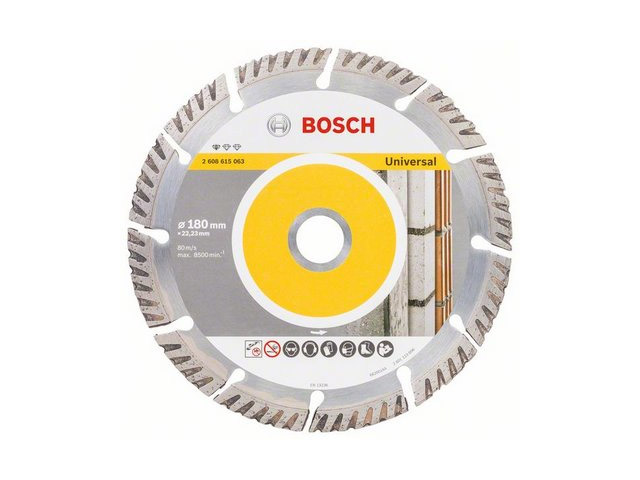 Алмазный круг 180х22 мм универс. сегмент. Turbo STANDARD FOR UNIVERSAL BOSCH (сухая резка) Алмазный круг 180х22 мм универс. сегмент. Turbo STANDARD FOR UNIVERSAL BOSCH (сухая резка)