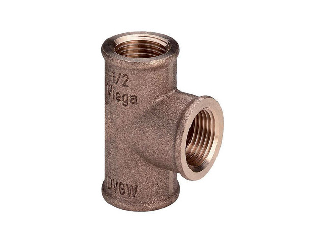 Тройник вн. 3/4", бронза, Viega Тройник вн. 3/4", бронза, Viega