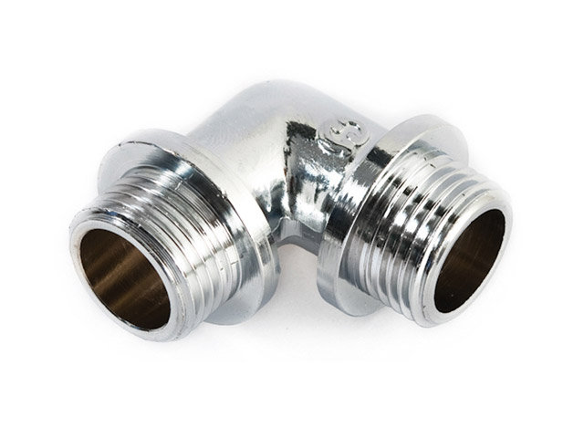 Колено нар.- нар. 1/2" с ограничителем, ХРОМ General Fittings Колено нар.- нар. 1/2" с ограничителем, ХРОМ General Fittings