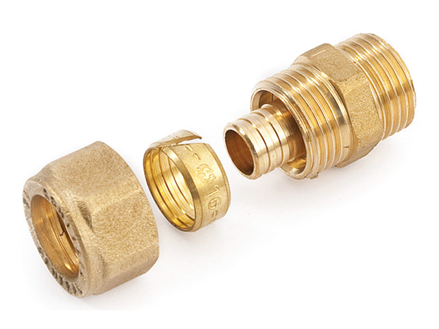Ниппель 16(2.0)х1/2 нар. для трубы PEX General Fittings Ниппель 16(2.0)х1/2 нар. для трубы PEX General Fittings