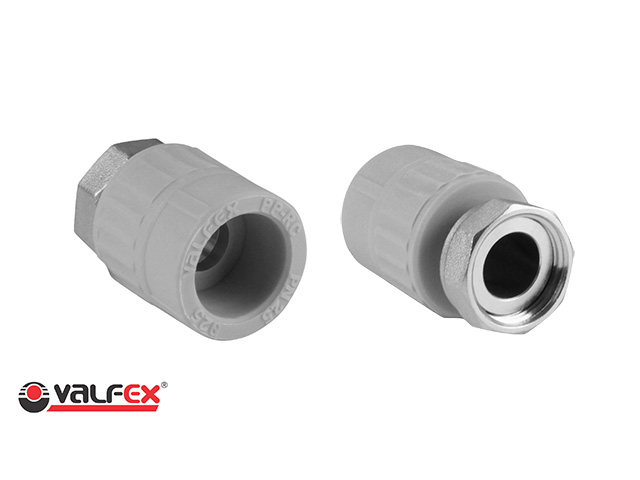 Муфта ПП с накидной гайкой 25х3/4", серый Valfex Муфта ПП с накидной гайкой 25х3/4", серый Valfex