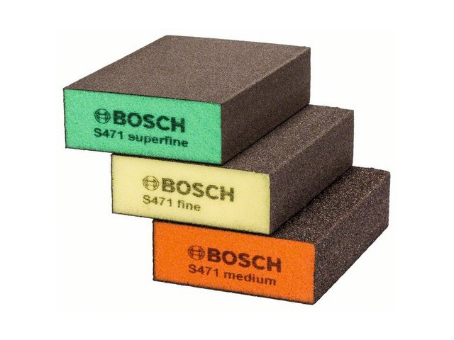Набор губок абразивных BOSCH (3 шт.) (прямоугольные) Набор губок абразивных BOSCH (3 шт.) (прямоугольные)