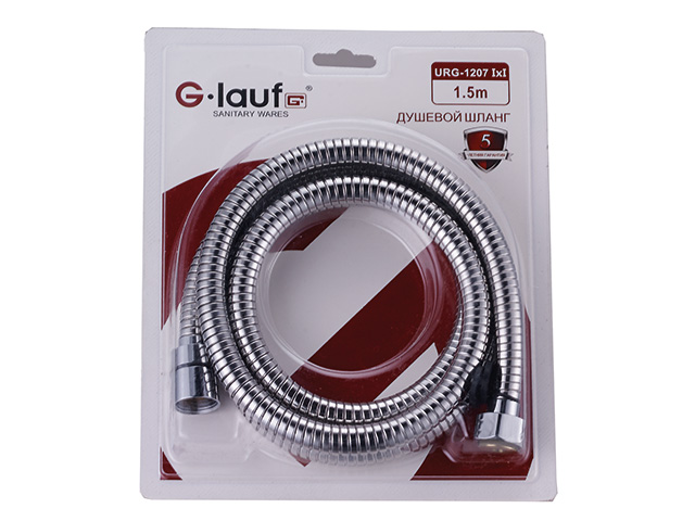 Душевой шланг в блистерной упаковке 1/2"х1/2" 200cm URG-1207 G.lauf Душевой шланг в блистерной упаковке 1/2"х1/2" 200cm URG-1207 G.lauf