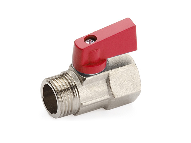 Кран шаровый MINI 1/2" нар.-вн. красная ручка General Fittings Кран шаровый MINI 1/2" нар.-вн. красная ручка General Fittings
