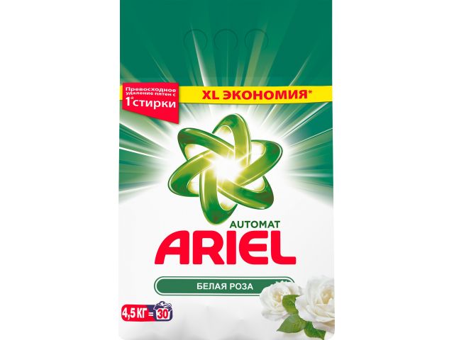 Стиральный порошок Ariel автомат для белого Белая роза 4,5 кг Стиральный порошок Ariel автомат для белого Белая роза 4,5 кг