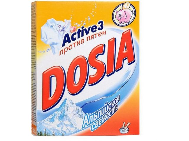 Стиральный порошок Dosia Active 3 ручн. стирка Альпийская свежесть 365 г Стиральный порошок Dosia Active 3 ручн. стирка Альпийская свежесть 365 г