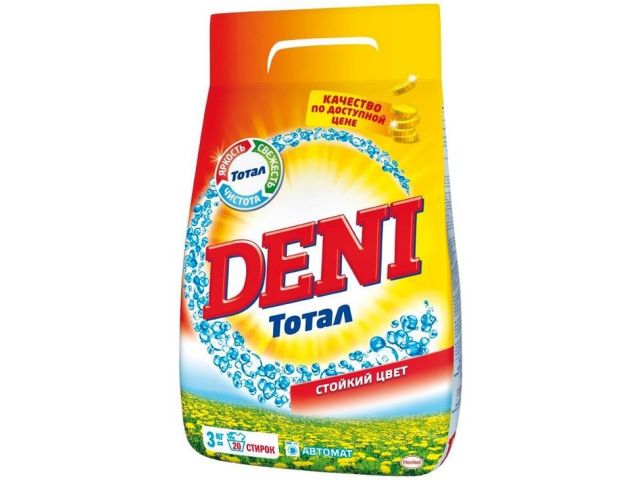 Стиральный порошок Deni для цветн. Стойкий цвет 3000 г Стиральный порошок Deni для цветн. Стойкий цвет 3000 г