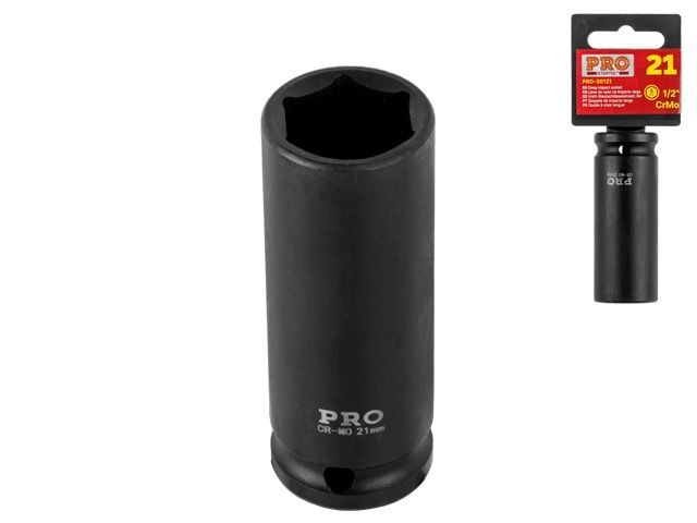 Головка ударная 1/2" 21мм 6гр. глубокая PRO STARTUL (PRO-30121) Головка ударная 1/2" 21мм 6гр. глубокая PRO STARTUL (PRO-30121)