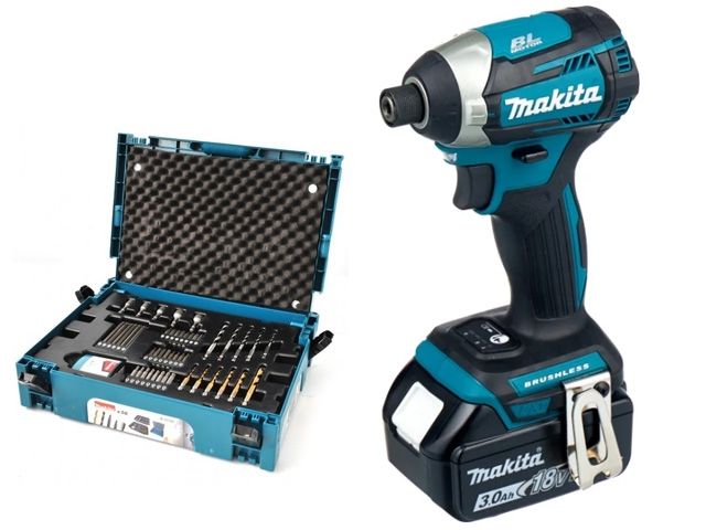 Аккум. шуруповерт MAKITA LXT DTD 154 RFE в чем. + Набор оснастки MAKITA 56 предметов (B-53768) (18.0 В, 2 акк., 3.0 А/ч Li-Ion, 3 скор., 175 Нм, шуруп Аккум. шуруповерт MAKITA LXT DTD 154 RFE в чем. + Набор оснастки MAKITA 56 предметов (B-53768) (18.0 В, 2 акк., 3.0 А/ч Li-Ion, 3 скор., 175 Нм, шуруп
