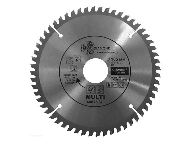 Диск пильный 165х32/30/20 мм 56 зуб. универсальный Multi Material (Trio-Diamond) Диск пильный 165х32/30/20 мм 56 зуб. универсальный Multi Material (Trio-Diamond)