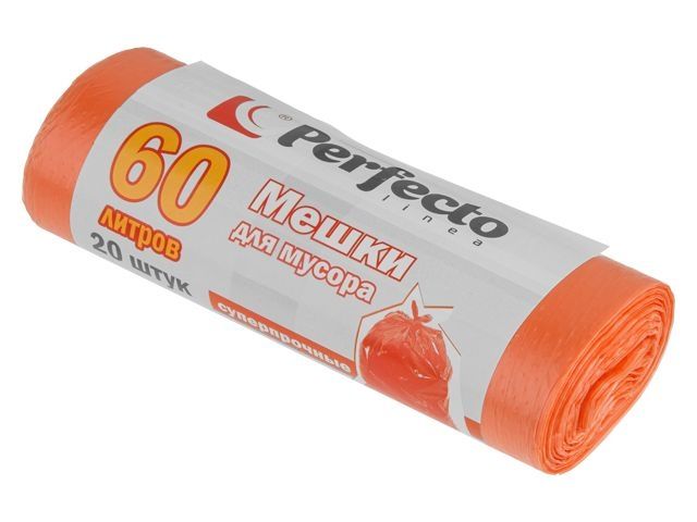 Мешки для мусора суперпрочные, 60 л, 20 шт., PERFECTO LINEA (Тип дна: звезда.) Мешки для мусора суперпрочные, 60 л, 20 шт., PERFECTO LINEA (Тип дна: звезда.)