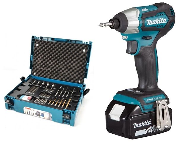 Аккум. шуруповерт MAKITA LXT DTD 155 RFE в чем. + Набор оснастки MAKITA 56 предметов (B-53768) (18.0 В, 2 акк., 3.0 А/ч Li-Ion, 1 скор., 135 Нм, шуруп Аккум. шуруповерт MAKITA LXT DTD 155 RFE в чем. + Набор оснастки MAKITA 56 предметов (B-53768) (18.0 В, 2 акк., 3.0 А/ч Li-Ion, 1 скор., 135 Нм, шуруп